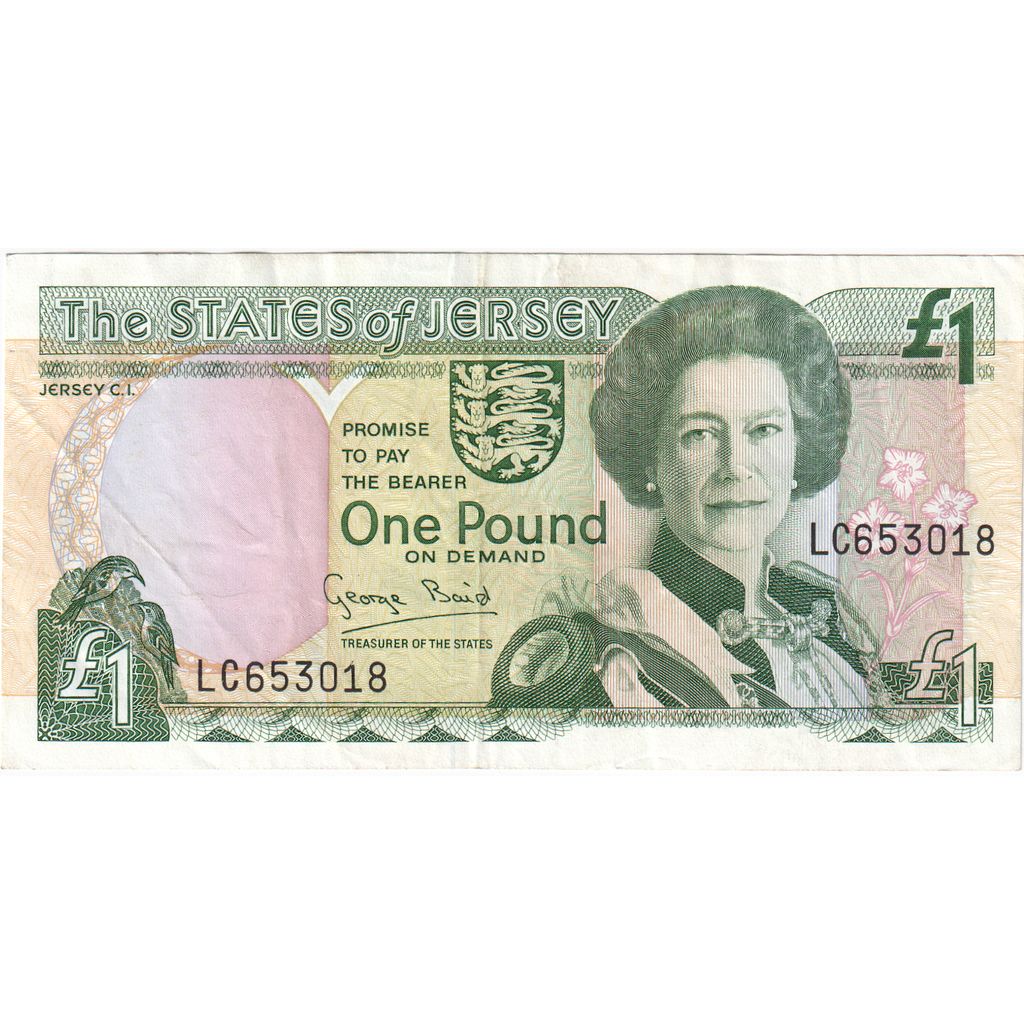 Biljet, Jersey, 1 Pound, Undated (2000), KM:26a, TTB