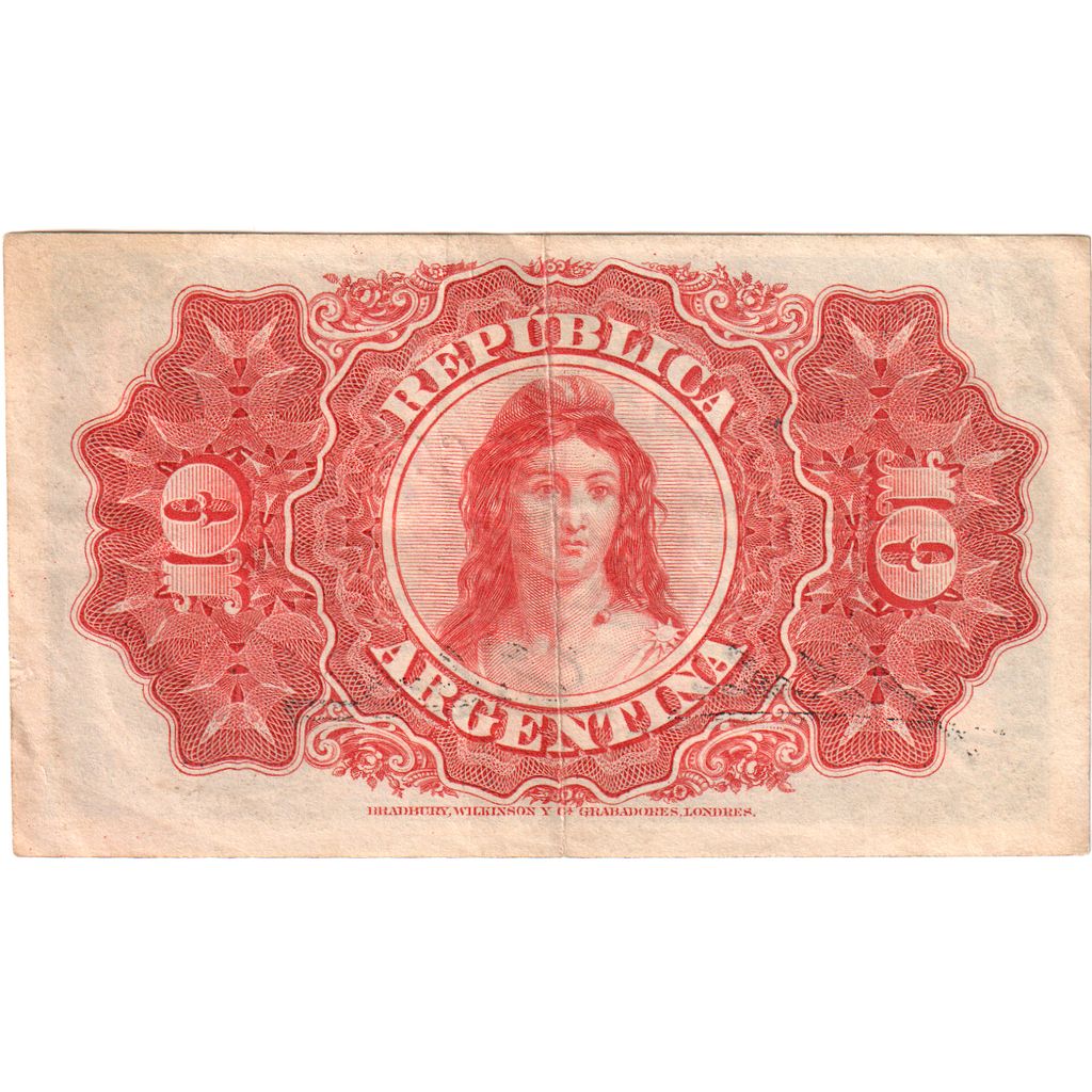 Argentinië, 10 Centavos, 1895-07-19, TTB+