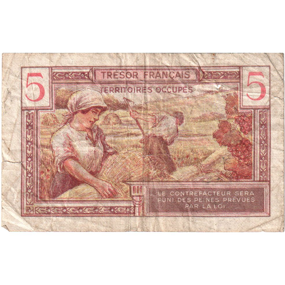 Frankrijk, 5 Francs, 1947 French Treasury, A.01086738, TB+