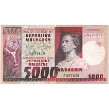Madagascar, 5000 Francs = 1000 Ariary, TTB
