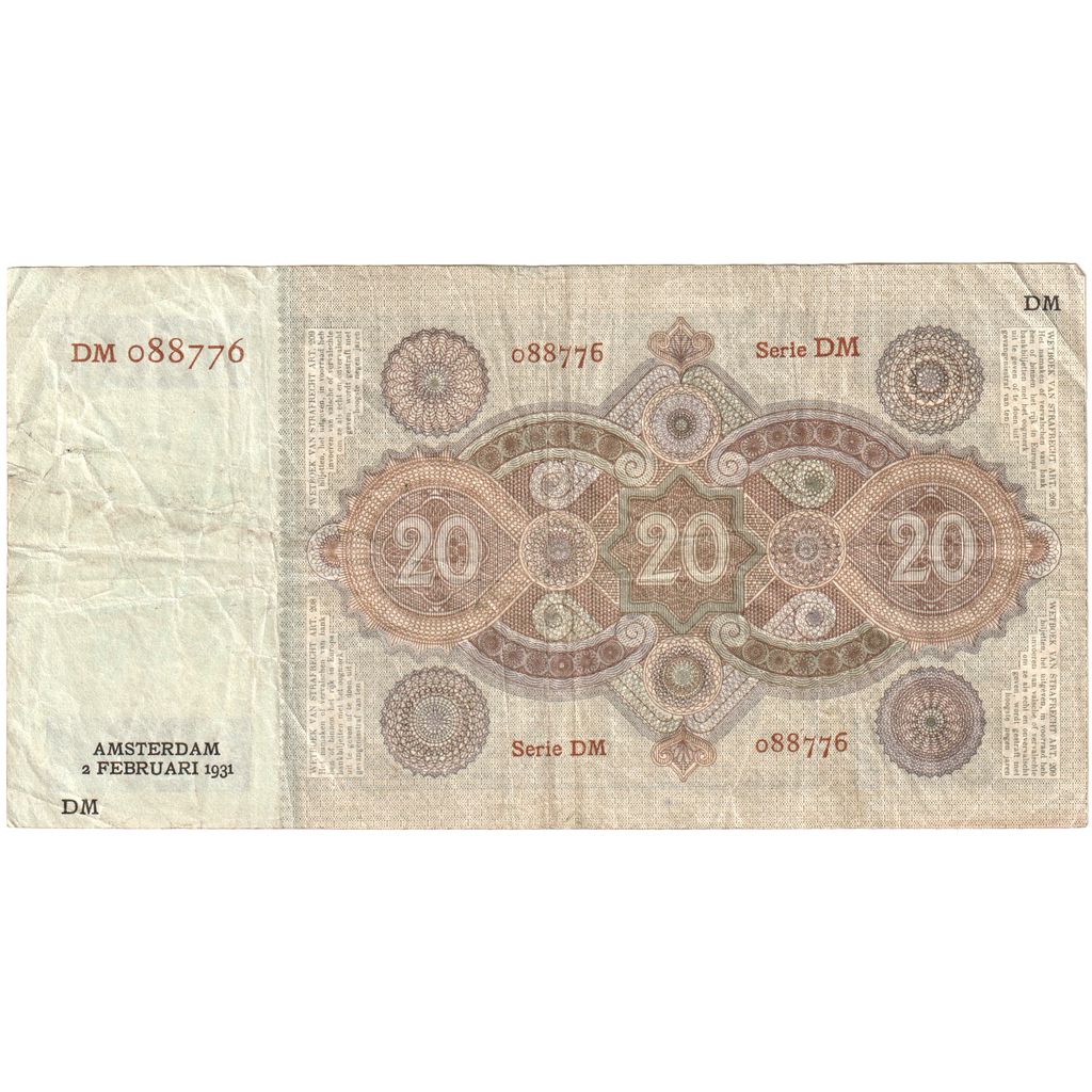 Nederland, 20 Gulden, 1931-02-02, TTB