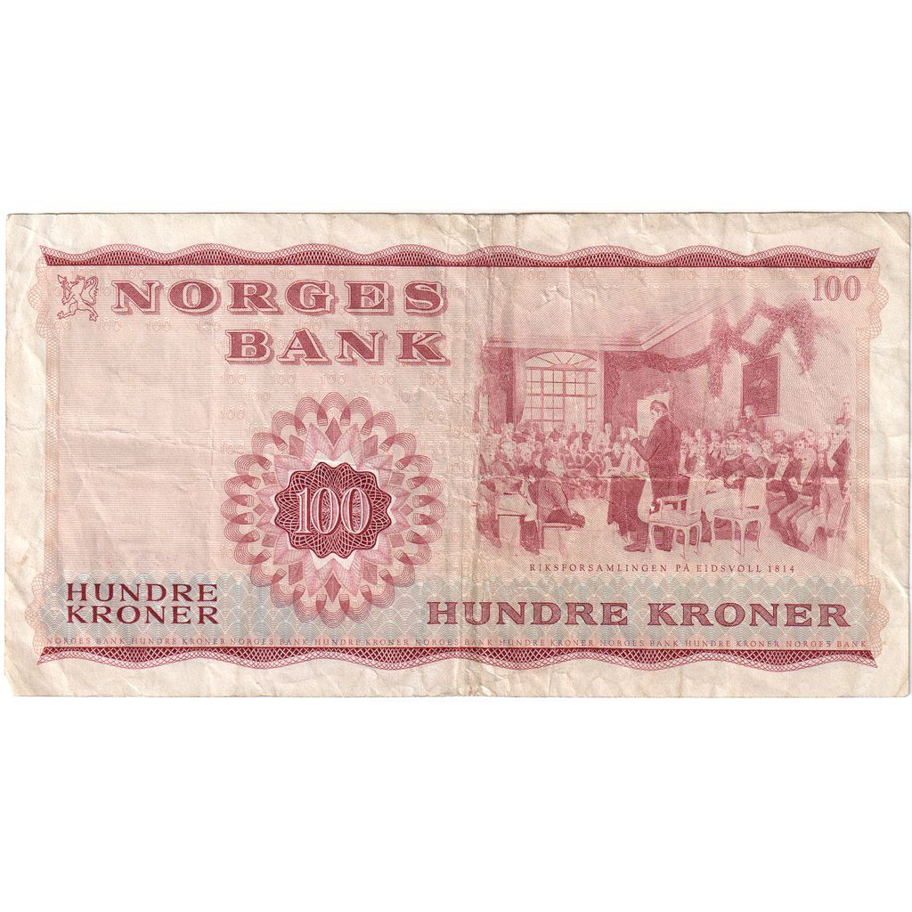 Noorwegen, 100 Kroner, Undated (1967), TTB