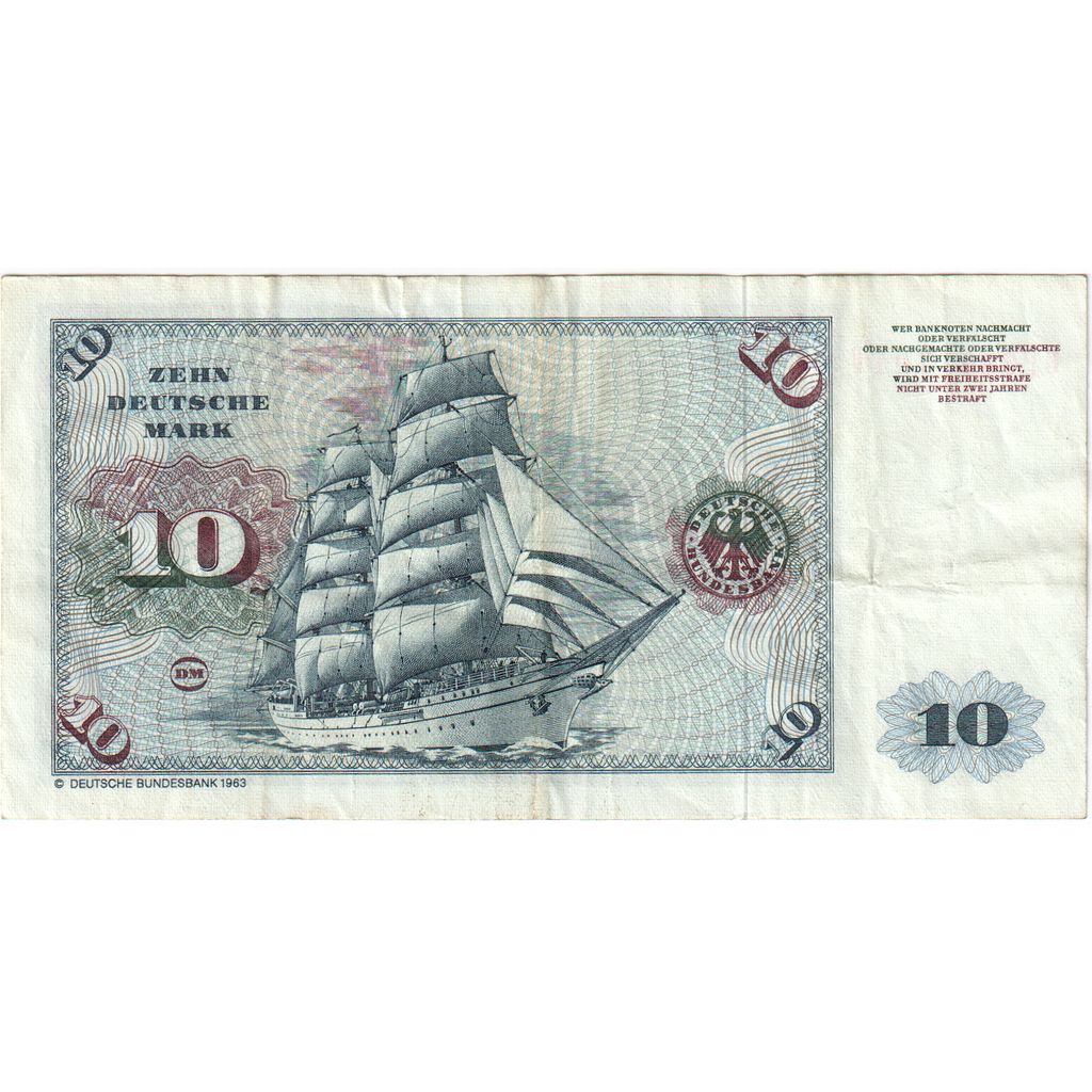 Federale Duitse Republiek, 10 Deutsche Mark, 1980-01-02, TTB