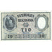 Biljet, Zweden, 10 Kronor, 1957, 1957, KM:43e, TTB