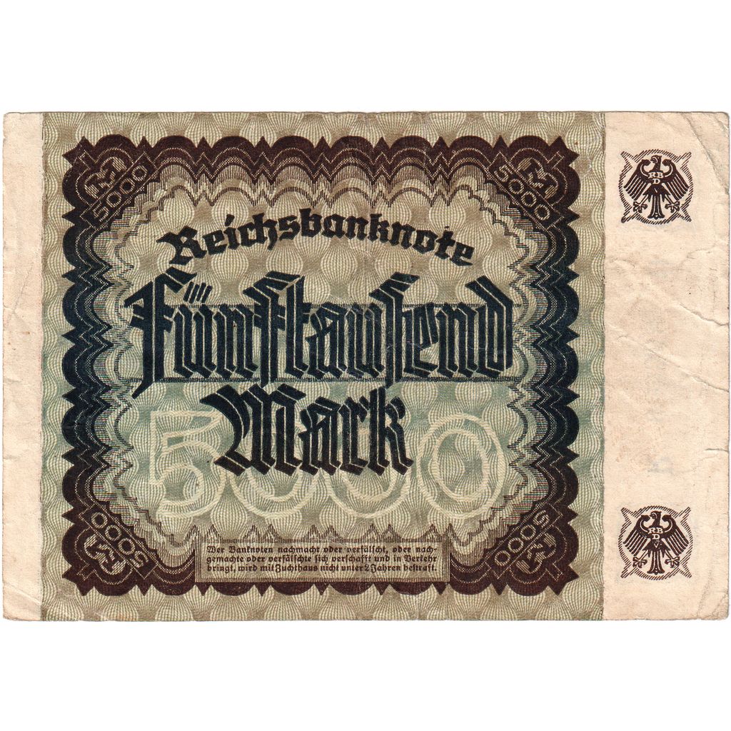 Billete, 5000 Mark, Alemania, 1922-12-02, KM:81a, BC