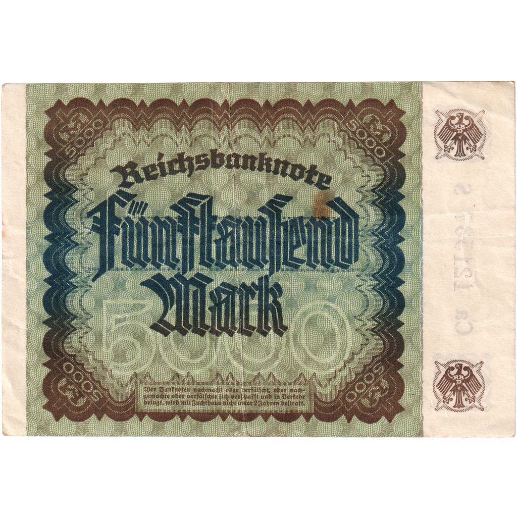 Duitsland, 5000 Mark, 1922-12-02, TTB+