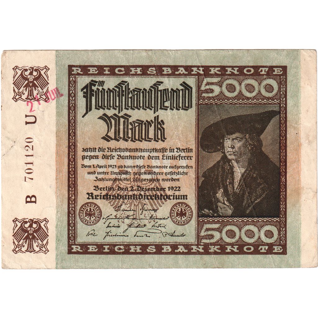Duitsland, 5000 Mark, 1922-12-02, TTB