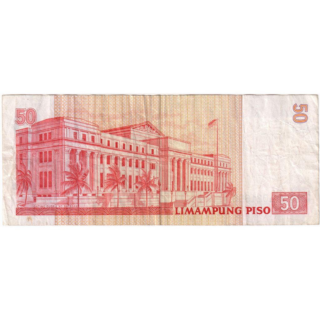 Biljet, Fillipijnen, 50 Piso, 2001, KM:193b, TTB