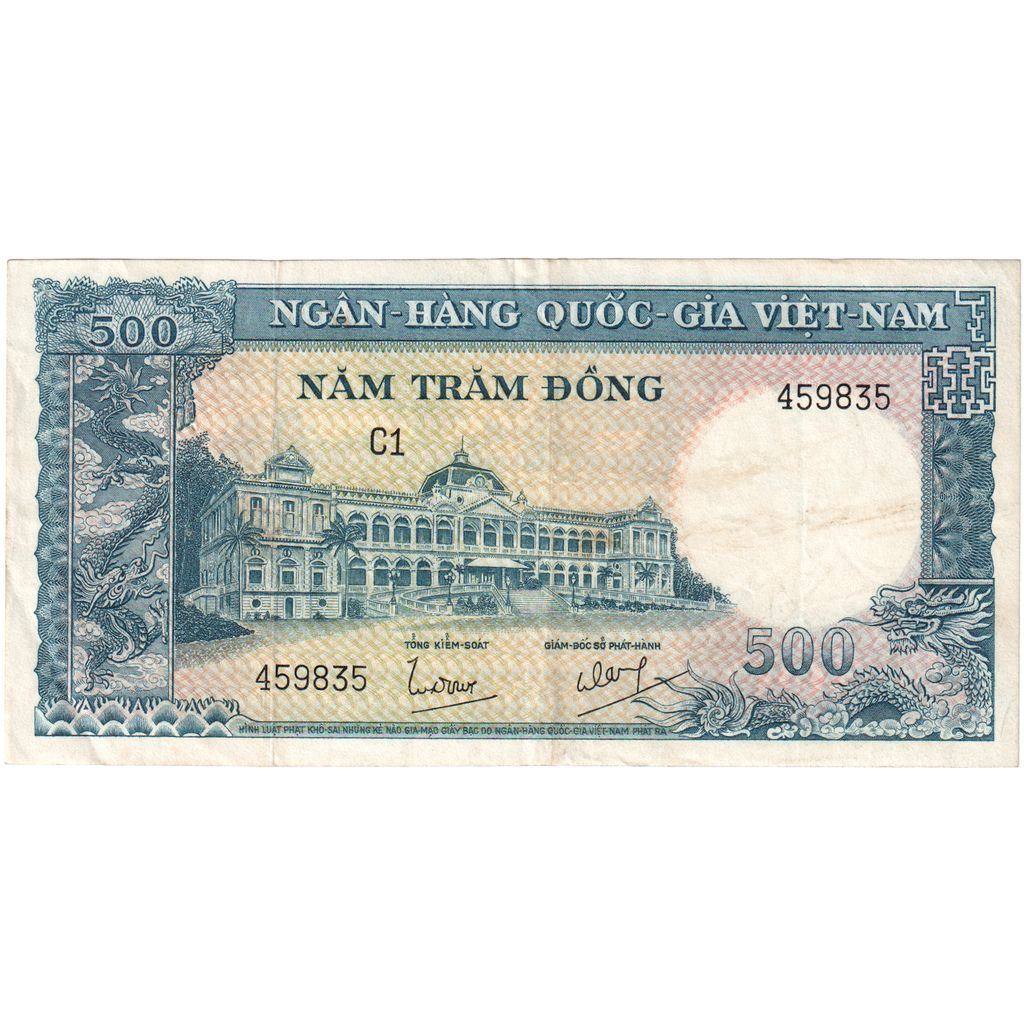 Vietnam del Sur, 500 Dông, Undated (1962), MBC+