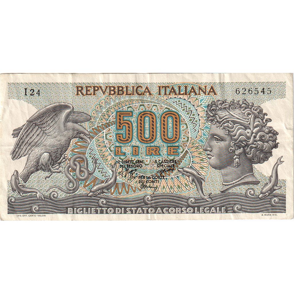Italië, 500 Lire, 1966-06-20, TTB