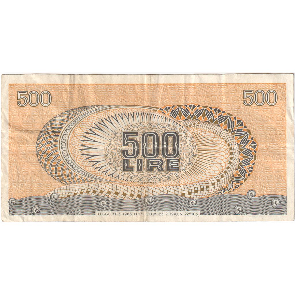 Italië, 500 Lire, 1966-06-20, TTB