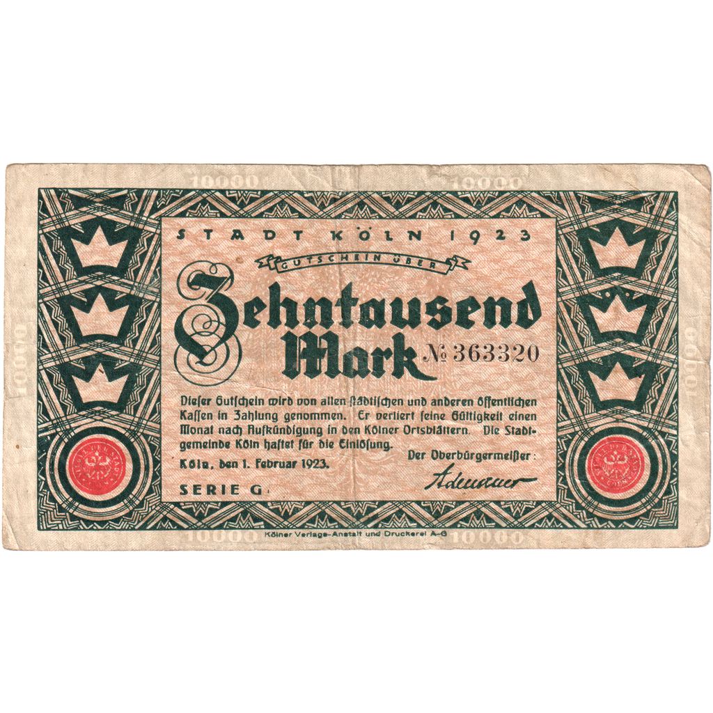 Duitsland, 10000 Mark, 1923-02-01, TTB