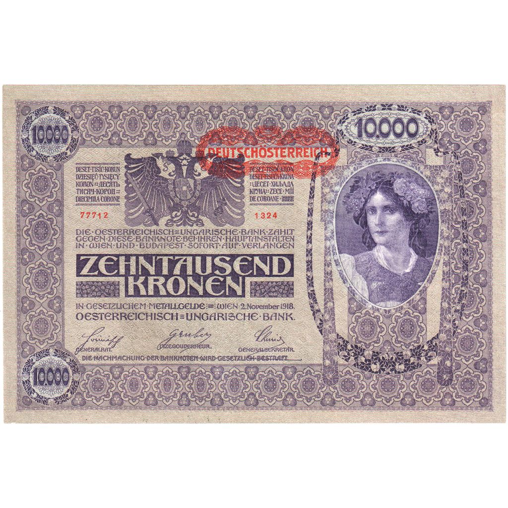 Oostenrijk, 10,000 Kronen, 1918-11-02, SPL
