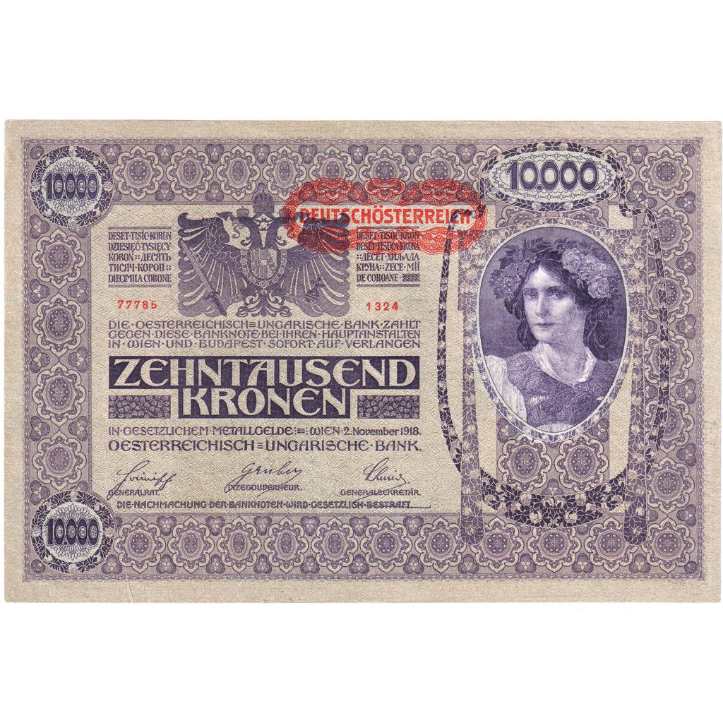 Austria, 10,000 Kronen, 1918-11-02, SPL