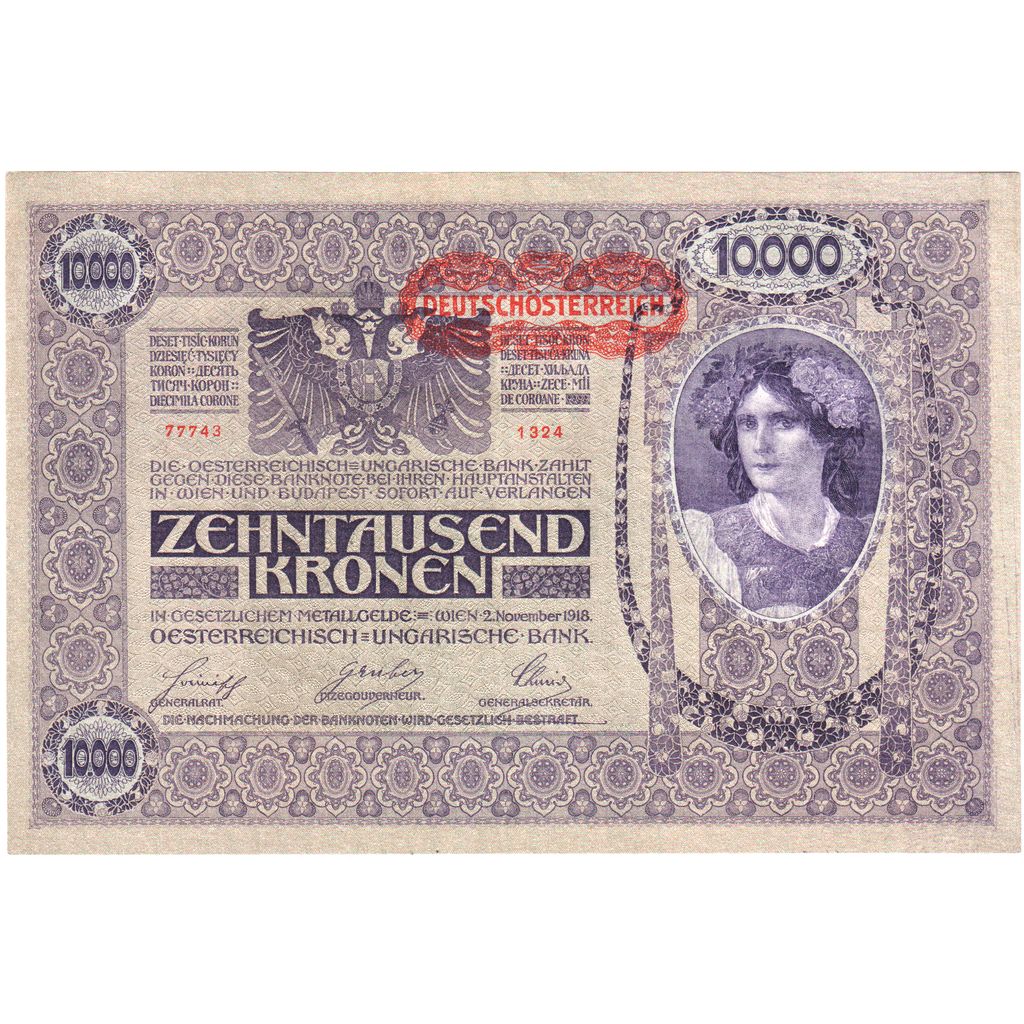 Oostenrijk, 10,000 Kronen, 1918-11-02, SPL