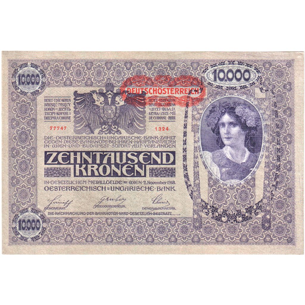 Oostenrijk, 10,000 Kronen, 1918-11-02, SPL