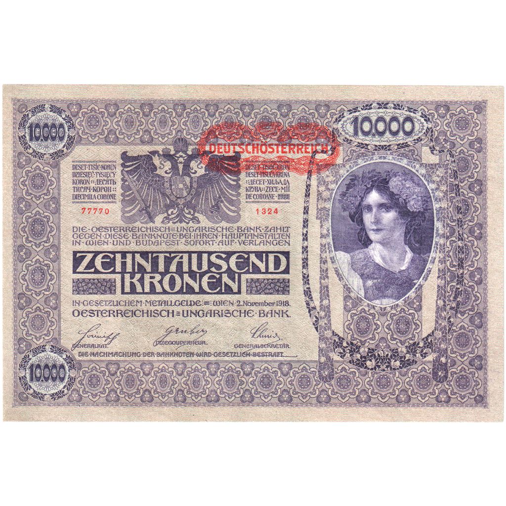Oostenrijk, 10,000 Kronen, 1918-11-02, NIEUW