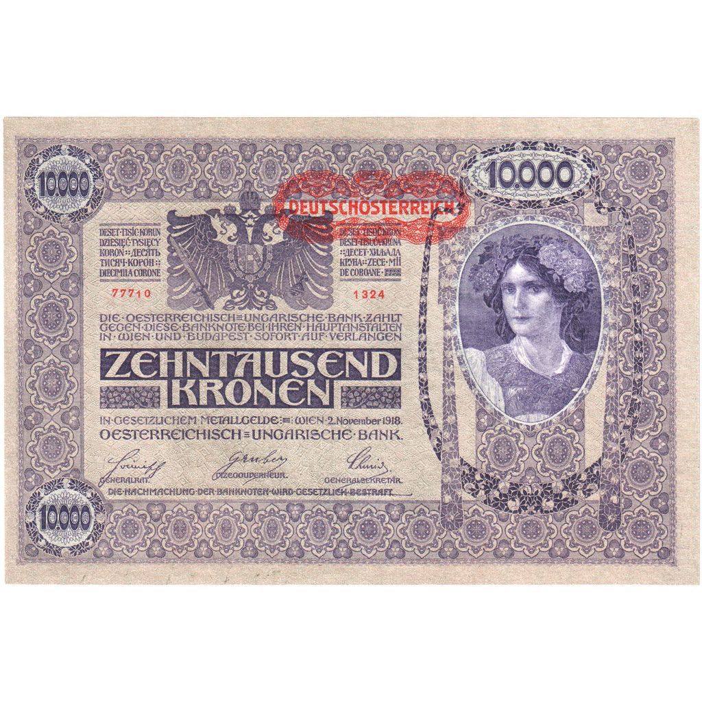 Oostenrijk, 10 000 Kronen, 1918-11-02, NIEUW