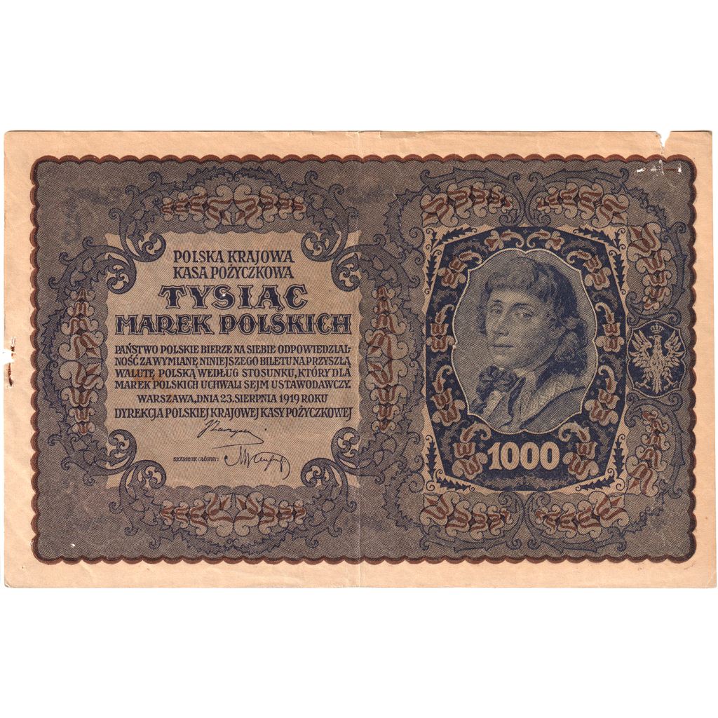 Polen, 1000 Marek, 1919-08-23, TTB
