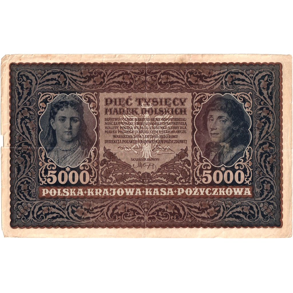 Polen, 5000 Marek, 1919-08-23, TTB