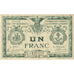 France, St Brieuc., 1 Franc, Chambre de Commerce, TTB, Pirot:111-6