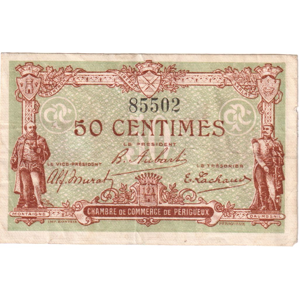 France, Troyes, 50 Centimes, 1917-11-05, Chambre de Commerce, EF(40-45)