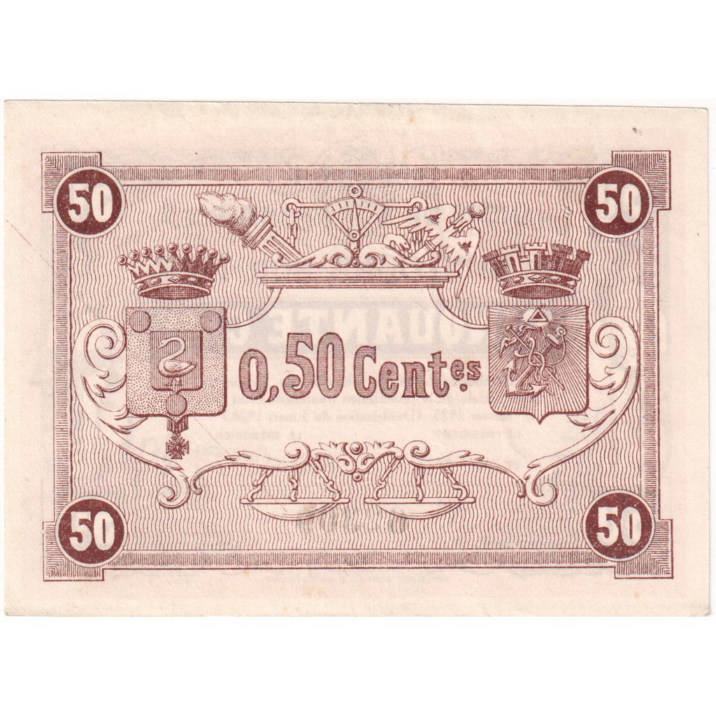 France, Boulogne/Mer, 50 Centimes, 1920-03-05, Chambre de Commerce, EF(40-45)