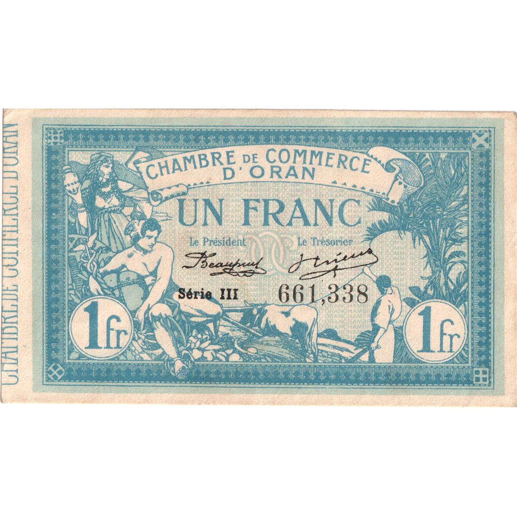 Algérie, 1 Franc, 1915-11-10, TTB+