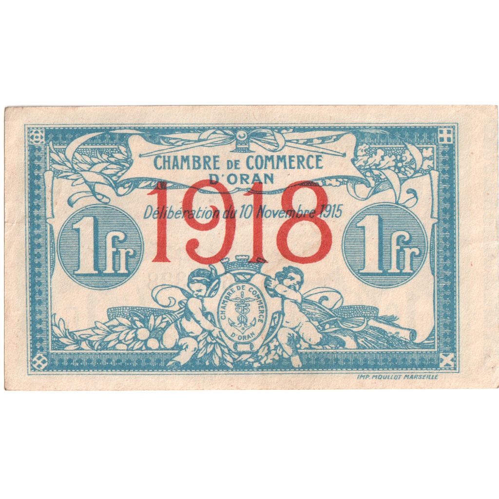 Algérie, 1 Franc, 1915-11-10, TTB+
