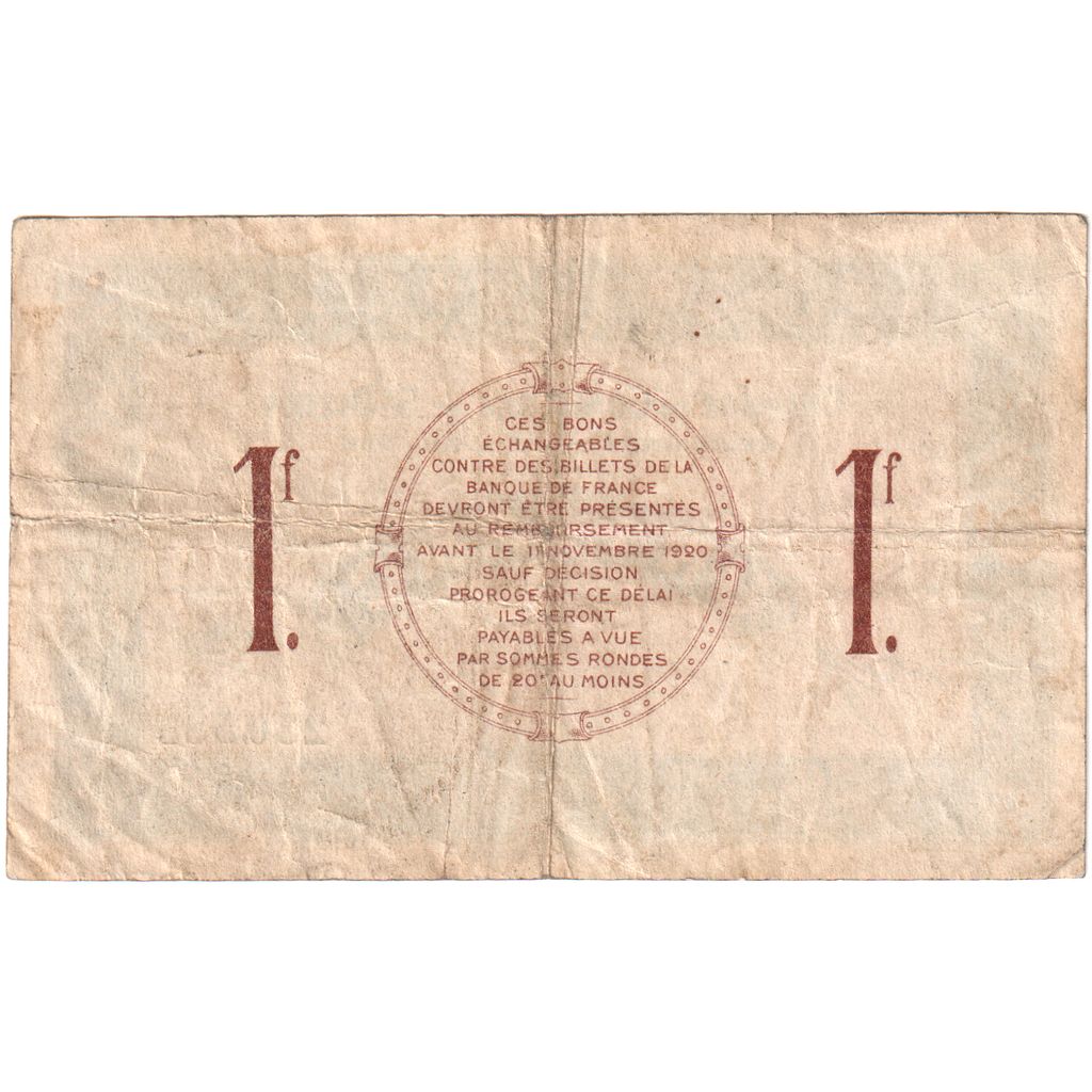 France, Saint-Dizier, 1 Franc, 1916-04-17, Chambre de Commerce, VF(20-25)