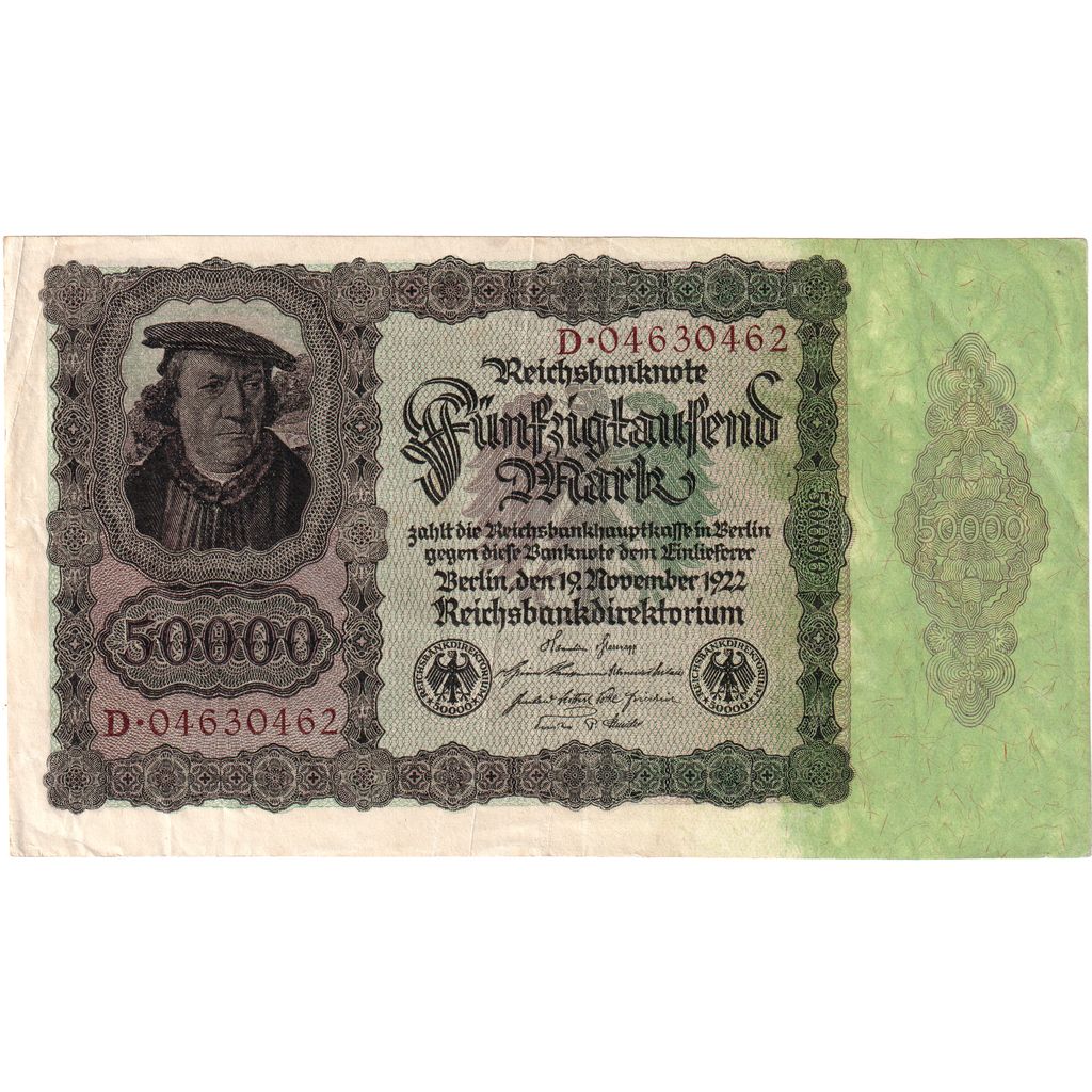 Geldschein, Deutschland, 50,000 Mark, 1922-11-19, KM:79, SS