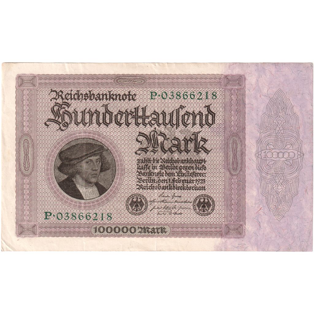Alemania, 100,000 Mark, 1923-02-01, MBC+