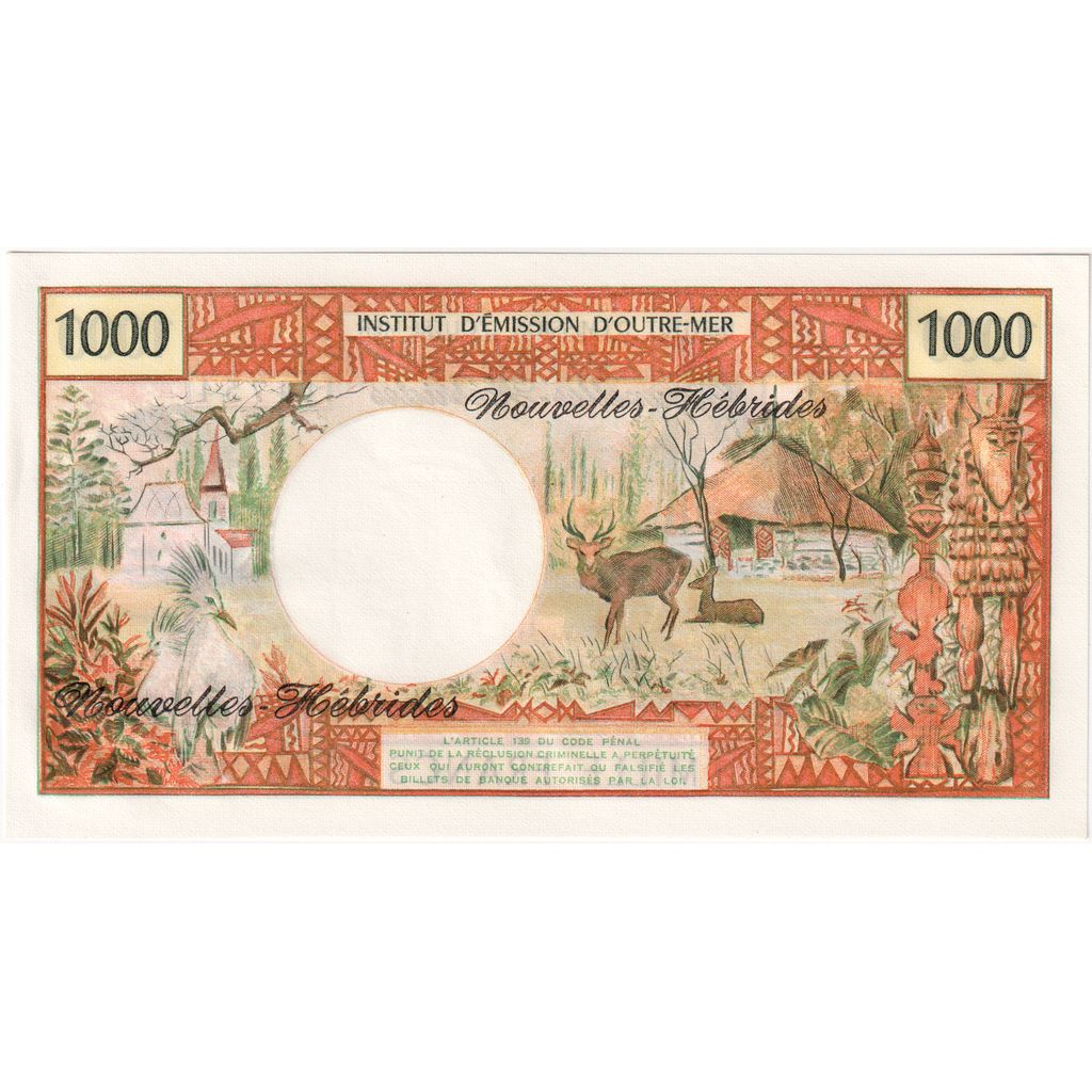 Nowe Hebrydy, 1000 Francs, UNC(65-70)
