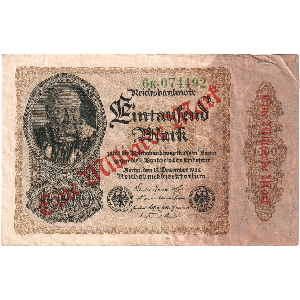 Deutschland, 1 Milliarde Mark on 1000 Mark, SS