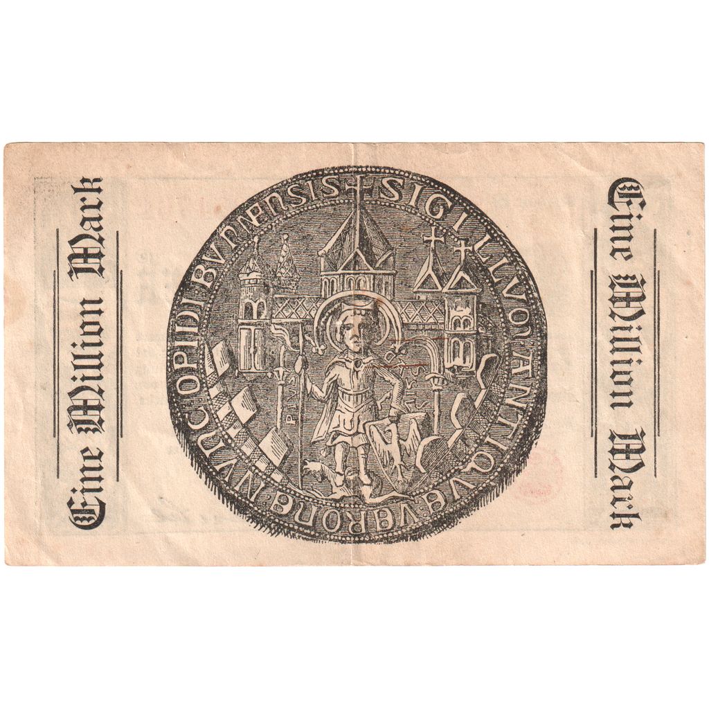 1 Million Mark, 1923-08-10, EF(40-45)