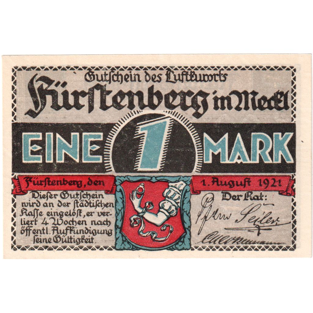 Duitsland, Berlin, 1 Mark, 1921-08-01, SPL