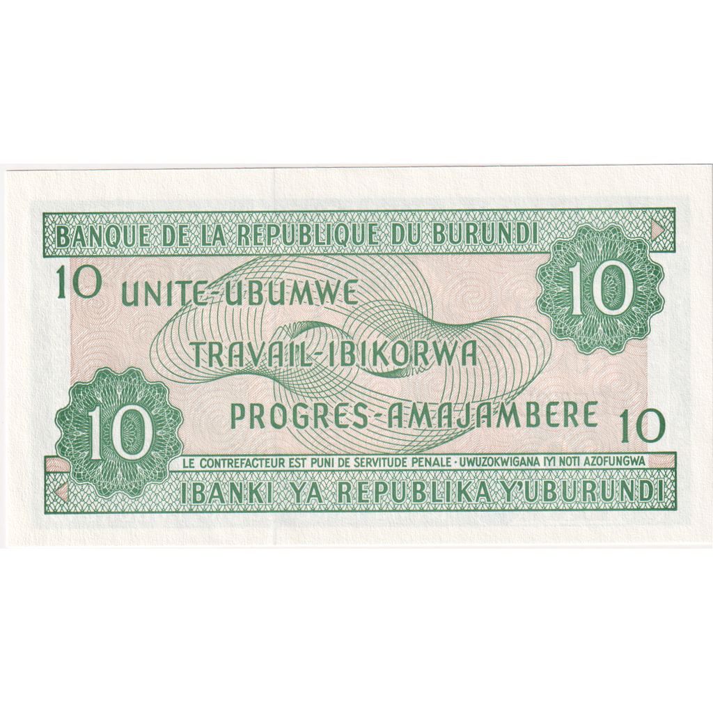 Burundi, 10 Francs, 1997-02-05, UNC(65-70)