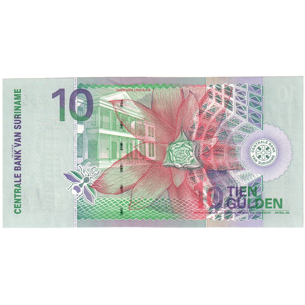 Banknote, Suriname, 10 Gulden, 2000, 2000-01-01, UNC(65-70)