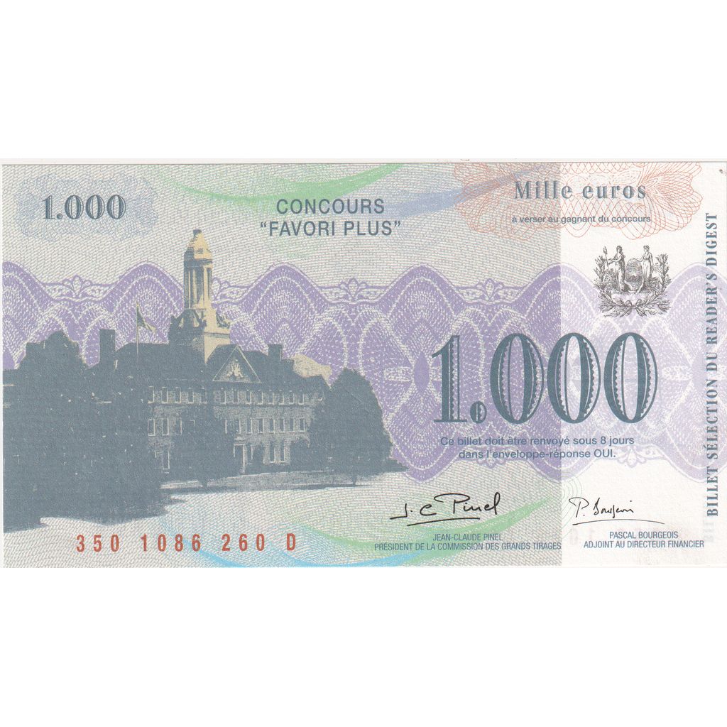France, 1000 Euro, UNC(65-70)