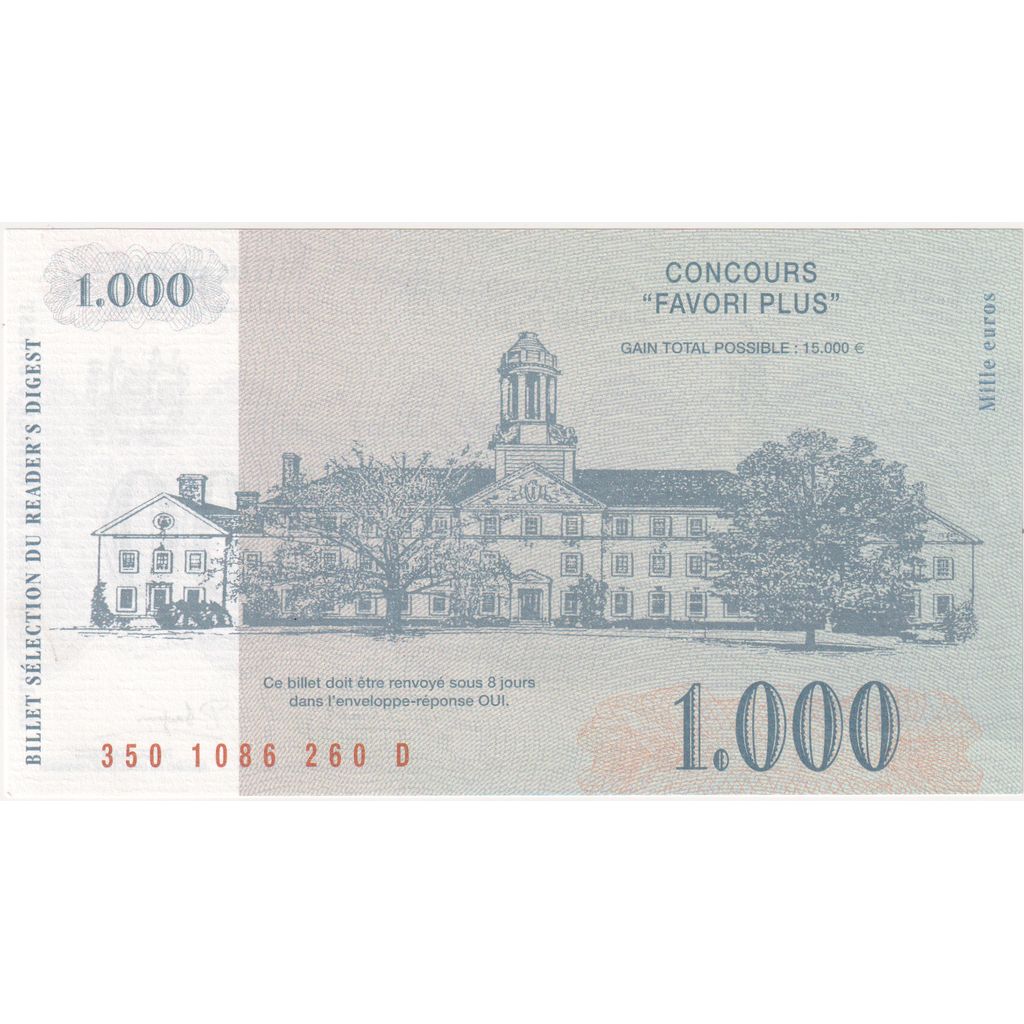 France, 1000 Euro, UNC(65-70)