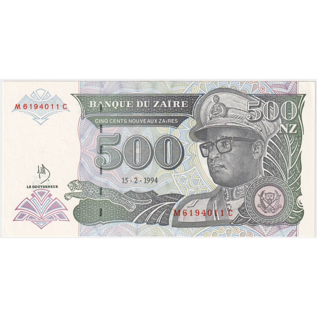 Billet, Zaïre, 500 Nouveaux Zaïres, 1994-02-15, KM:64a, NEUF