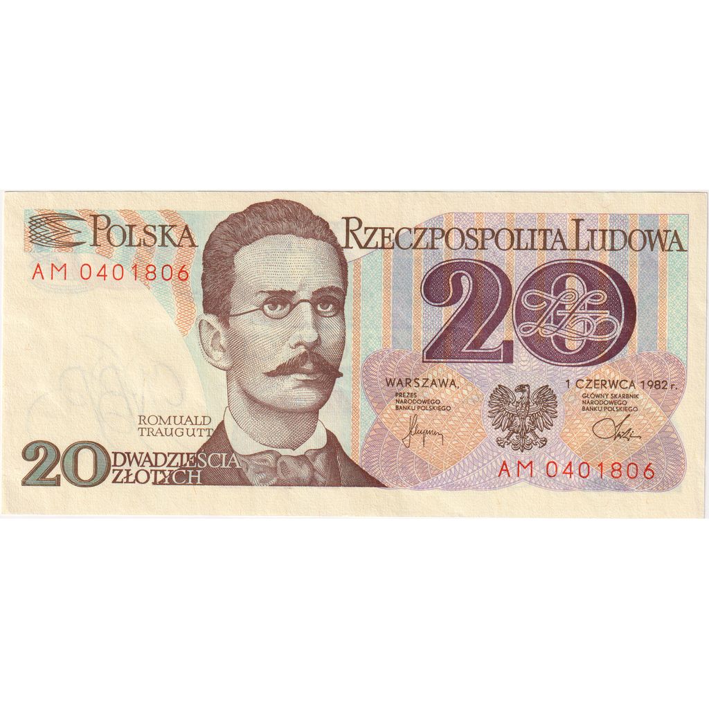 Banknote, Poland, 20 Zlotych, 1982, 1982-06-01, UNC(65-70)