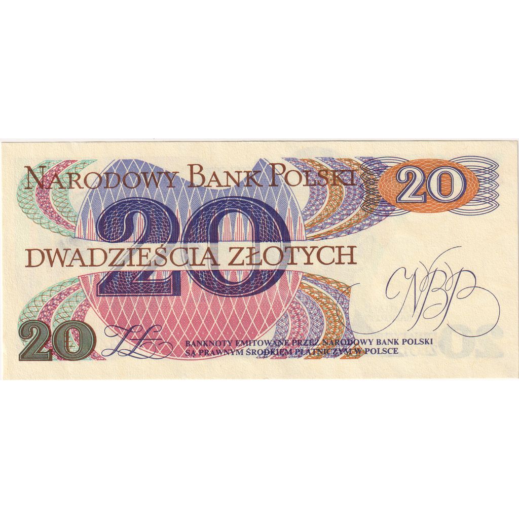 Banknote, Poland, 20 Zlotych, 1982, 1982-06-01, UNC(65-70)