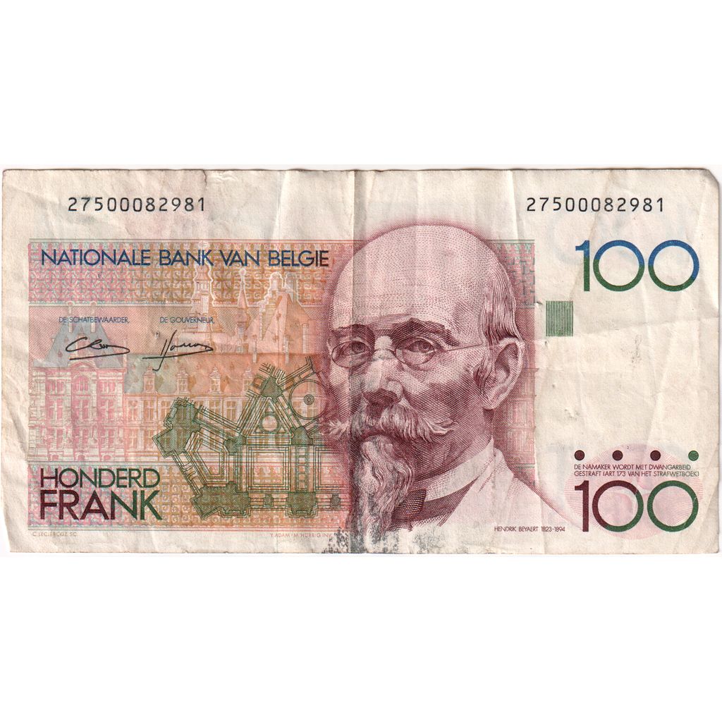 Banknote, Belgium, 100 Francs, Undated (1978-81), KM:140a, VF(30-35)