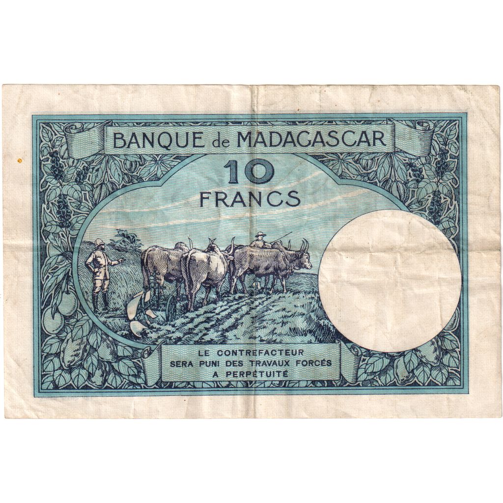 Madagascar, 10 Francs, SS