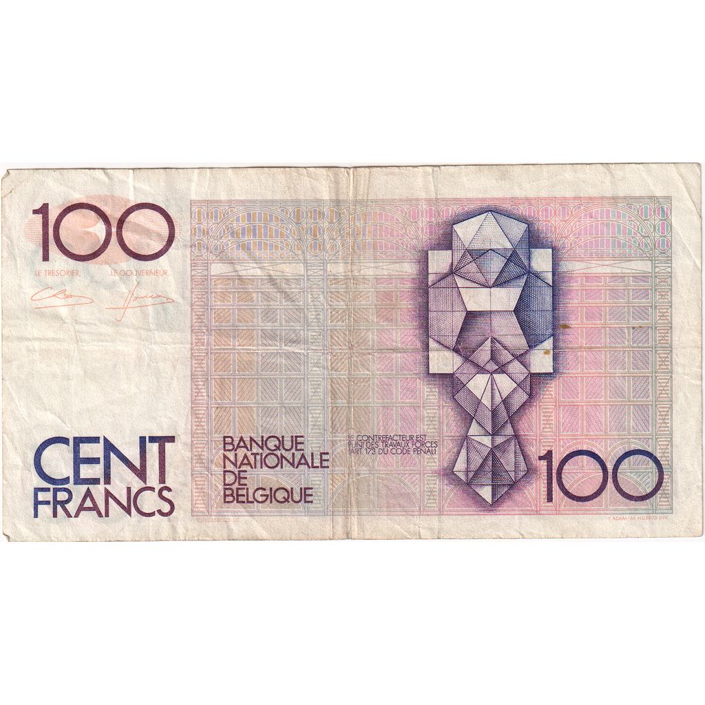 Bélgica, 100 Francs, ND (1978-81), VF(30-35)
