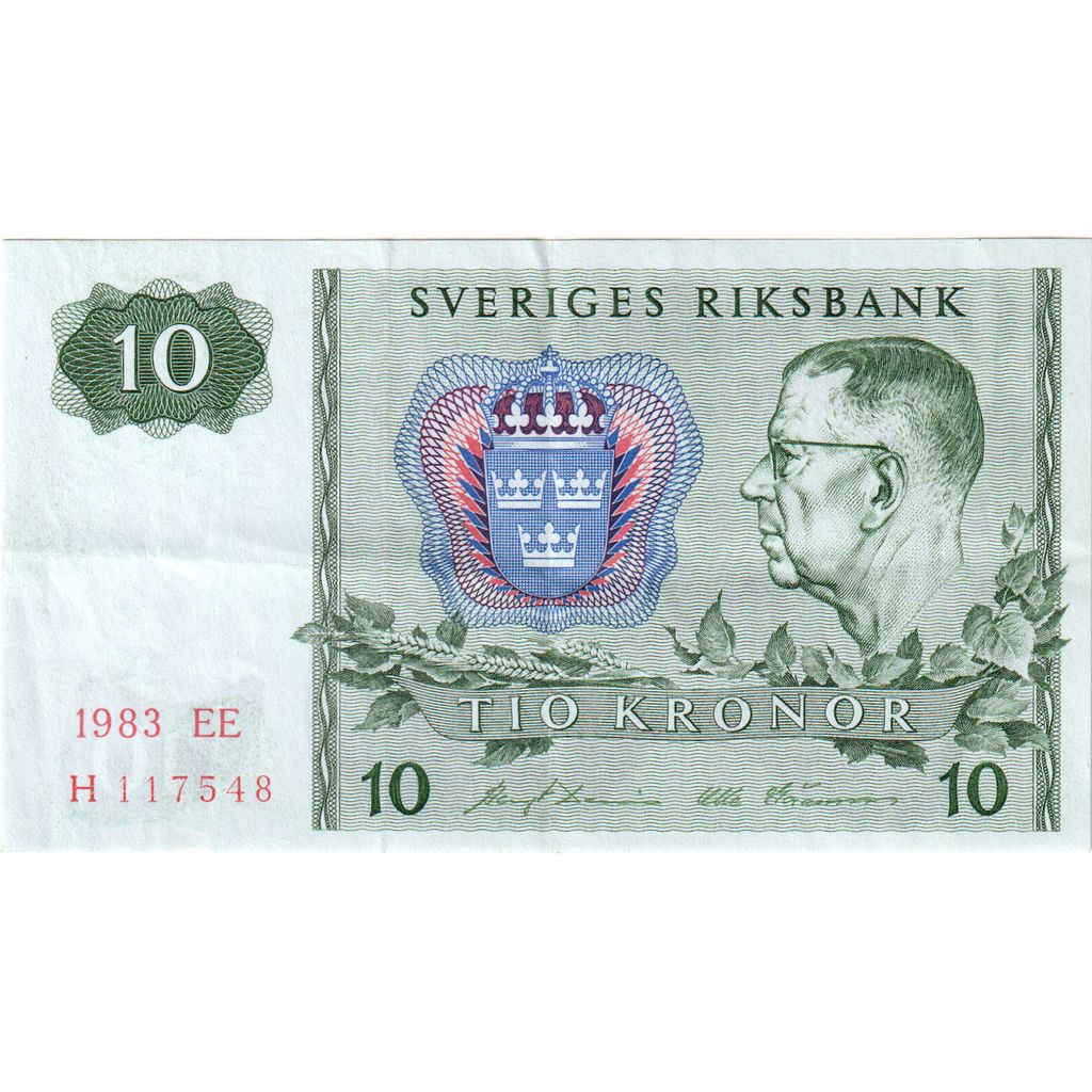 Suécia, 10 Kronor, EF(40-45)