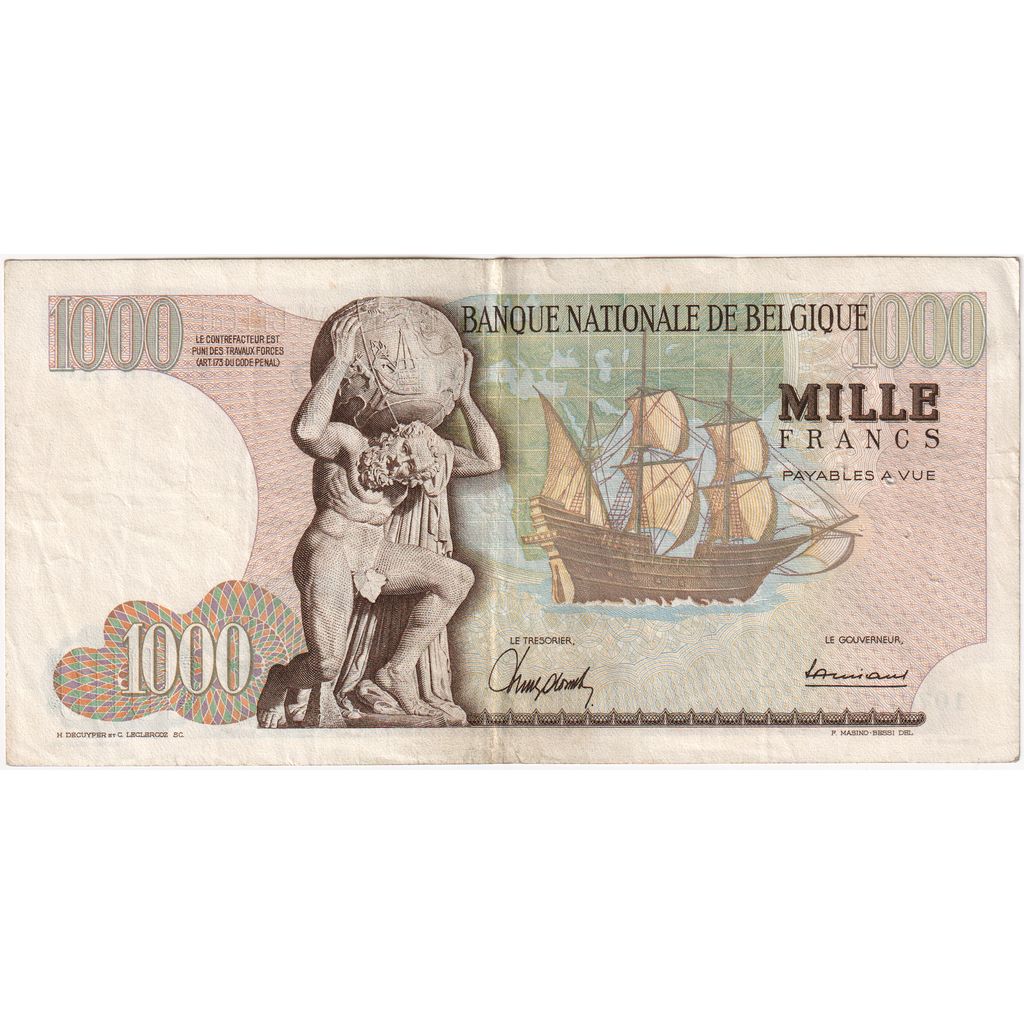 Bélgica, 1000 Francs, 1964-11-30, MBC