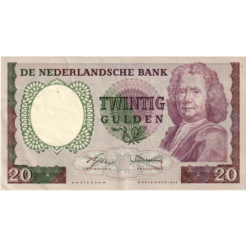 Niederlande, 20 Gulden, 1955-11-08, VZ