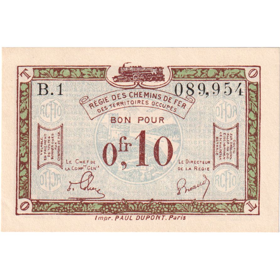 Francja, 10 Centimes, 089.954, UNC(65-70), Pirot:135-2